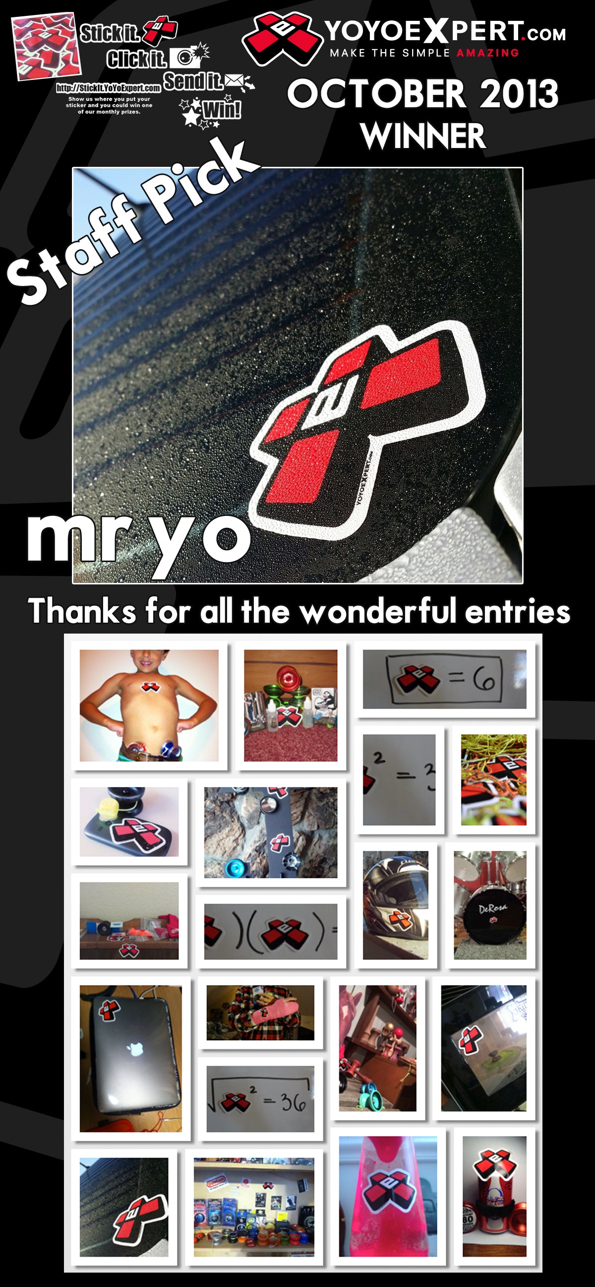 October 2013 Stick It Winner