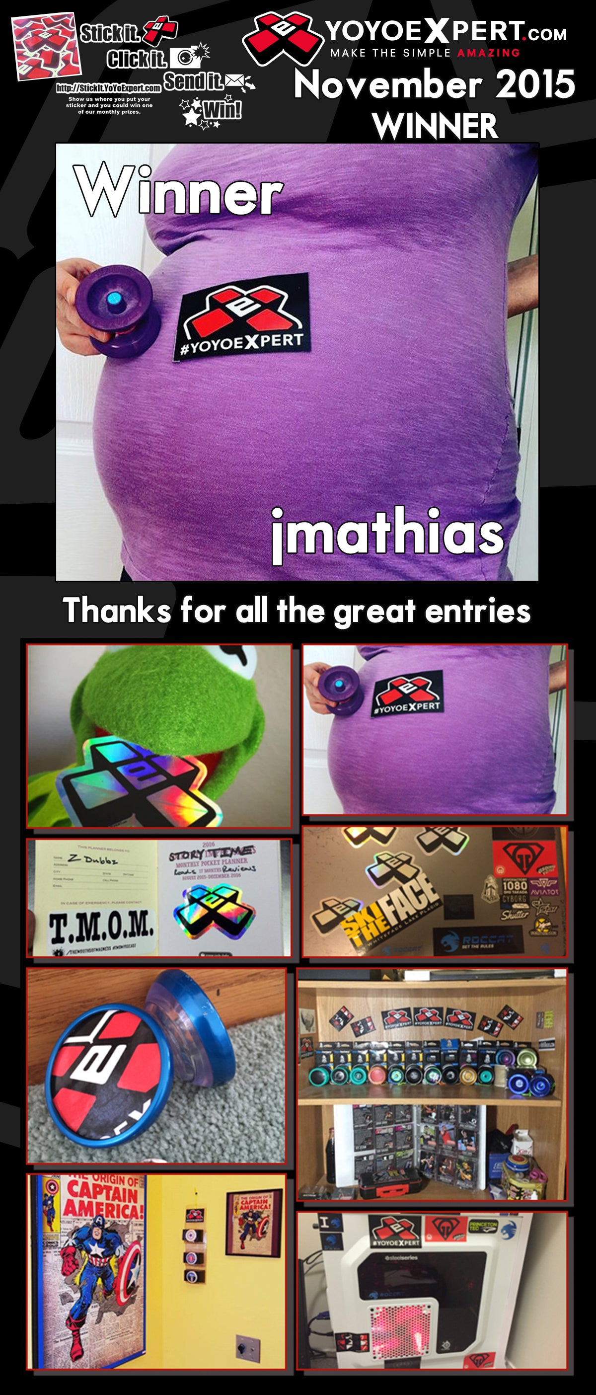 November 2015 Stick It Winner