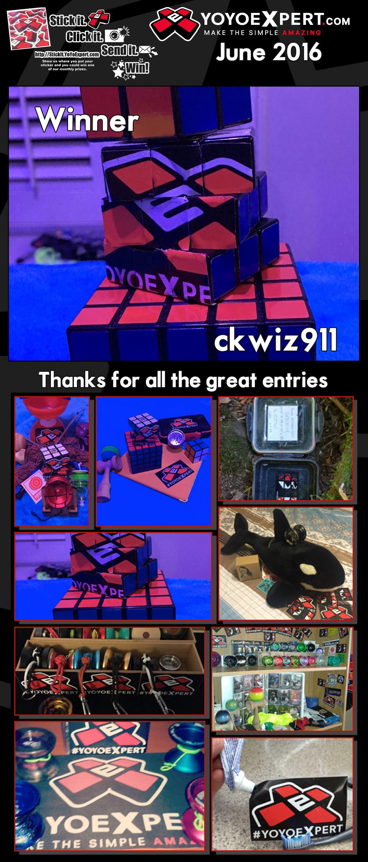 June 2016 Stick It Winner