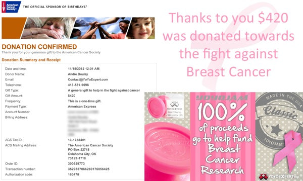 Thanks to All of You and @YoYoJam - $420 Donated!