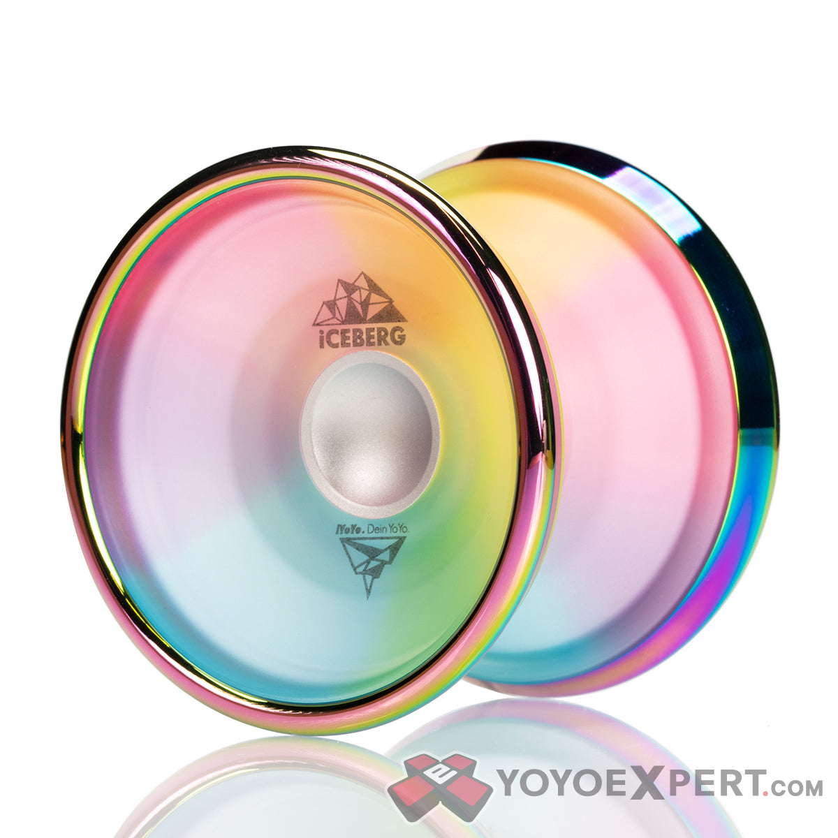 iCEBERG (New) - Rainbow Fade w/ Rainbow RIng and Silver Hub