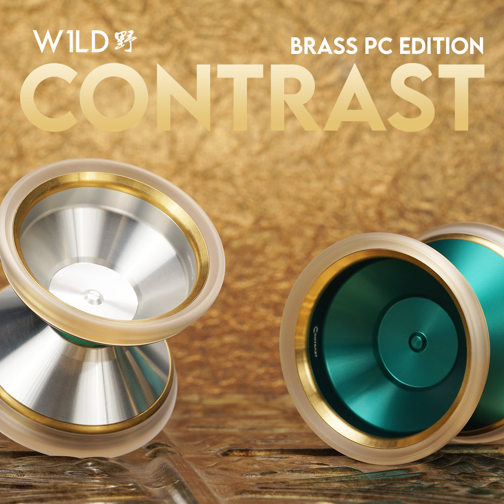 ヨーヨー　コントラスト(真鍮+PC) Contrast Brass PC YoYo by W1LD
