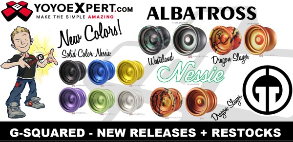 G-Squared Restock – Nessie and Albatross! @GSquaredYoYos