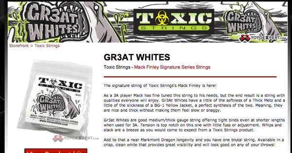 Great White String Toxic Mack Finley