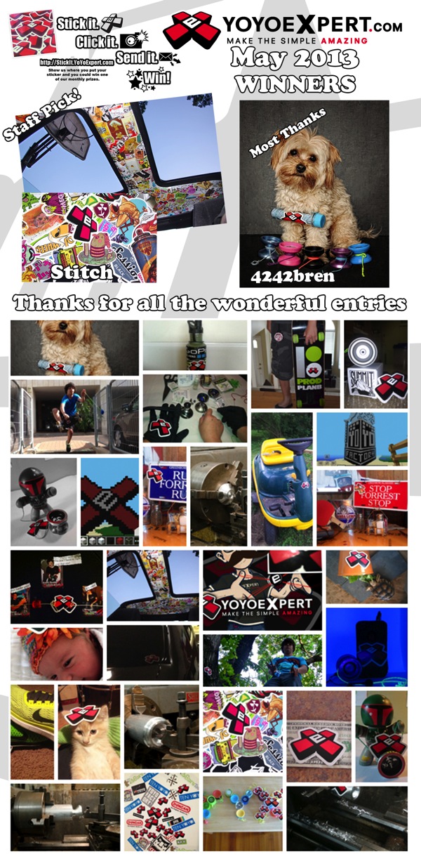 YoYoExpert “STICK IT” | Sticker Contest Winners | May 2013