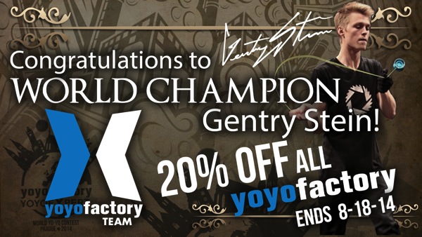 2014 World Yo-Yo Contest Gentry Stein Champion Winner