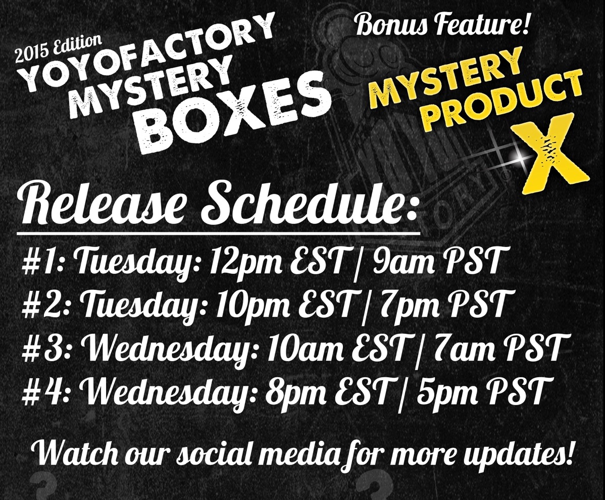 YoYoFactory Release Schedule