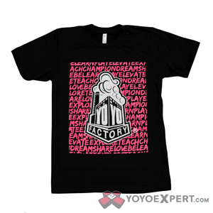 yoyofactory pink and black collection t-shirt