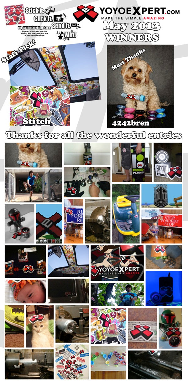 YoYoExpert "STICK IT" | Sticker Contest Winners | May 2013
