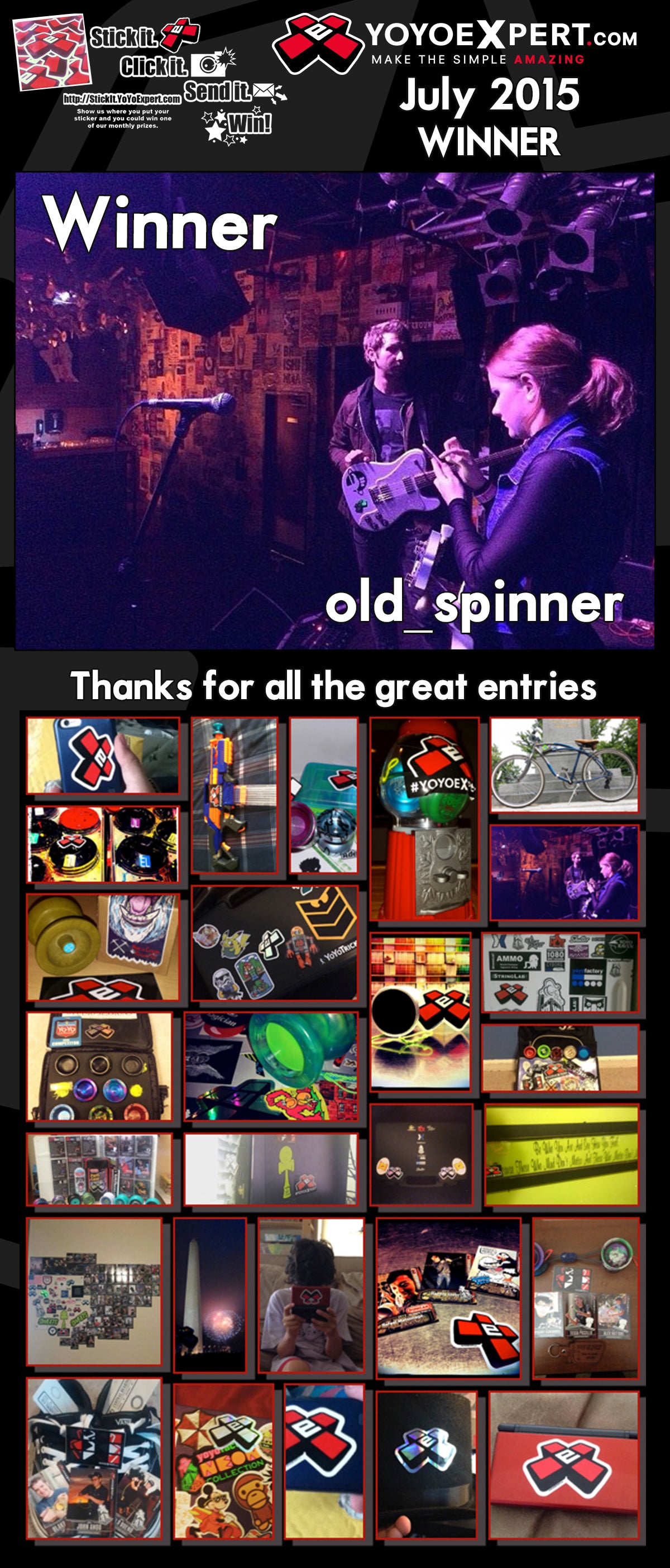 July 2015 Stick It Winner