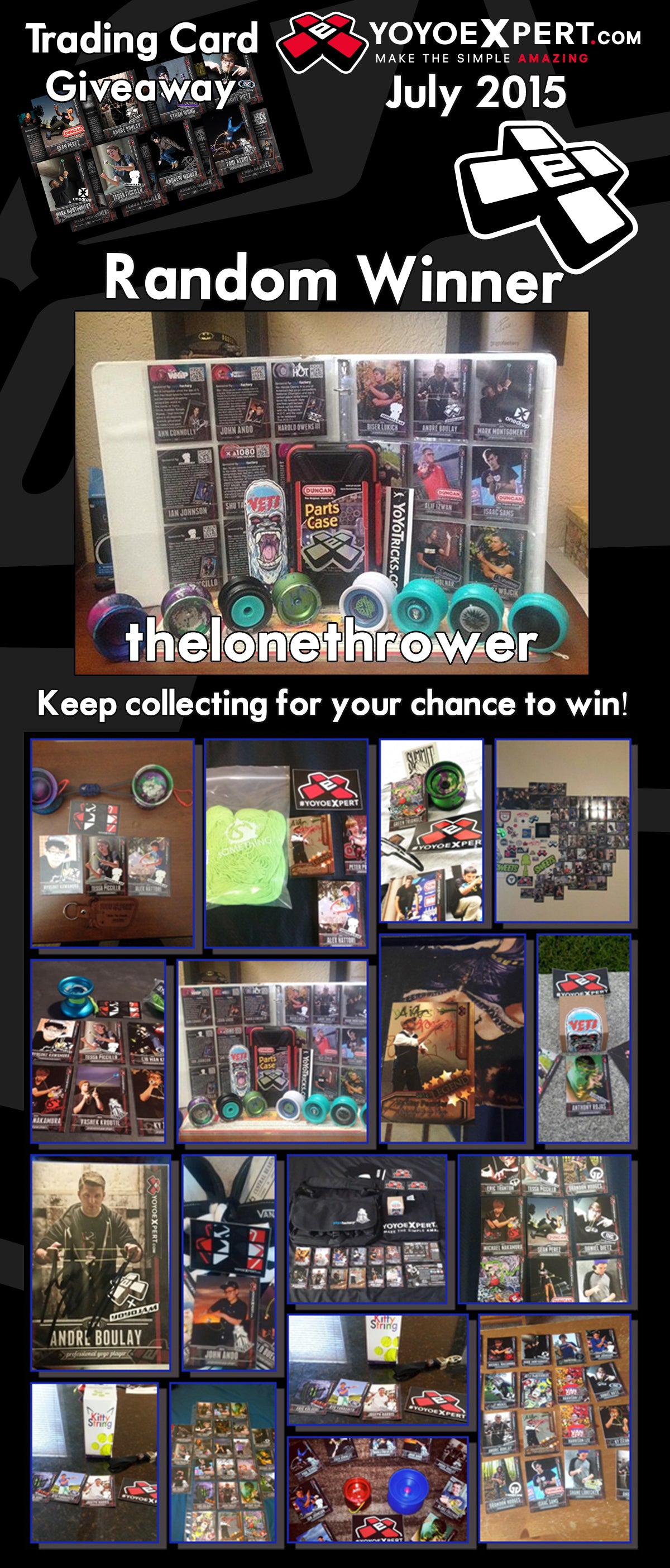 July Trading Card Giveaway Winner