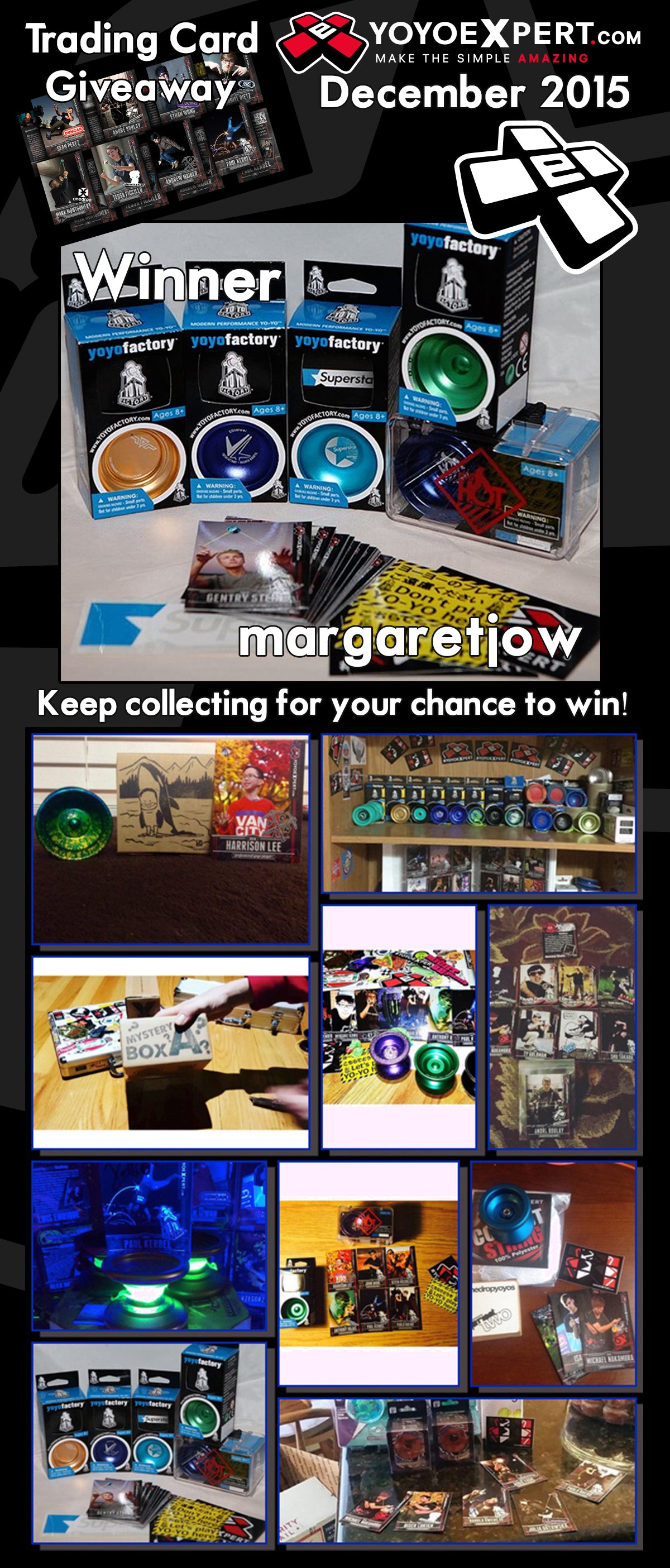 December Trading Card Winner