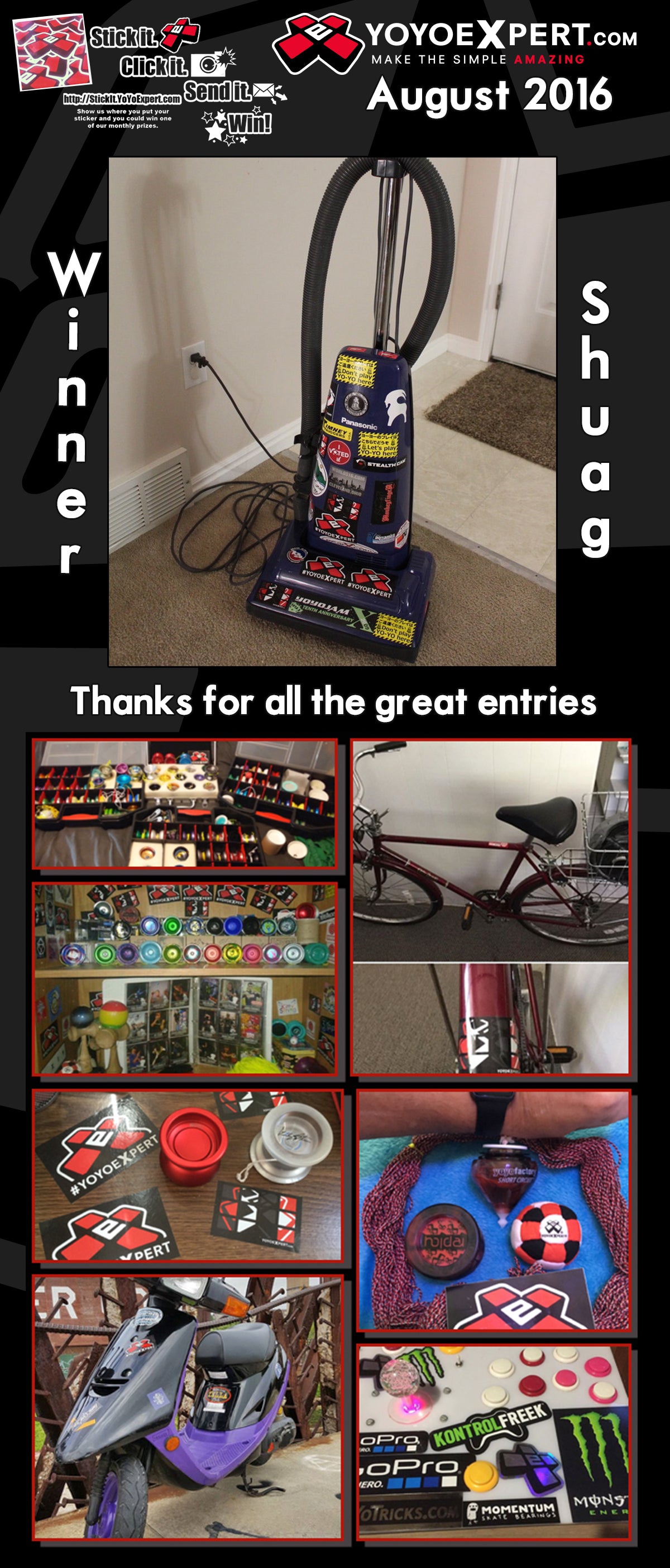 August Stick It Winner