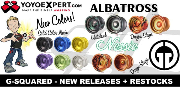 G-Squared Restock - Nessie and Albatross! @GSquaredYoYos