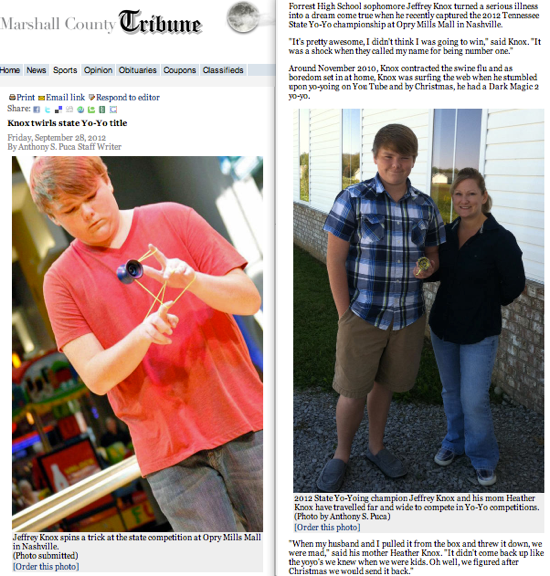 Jeffrey Knox in Local Paper